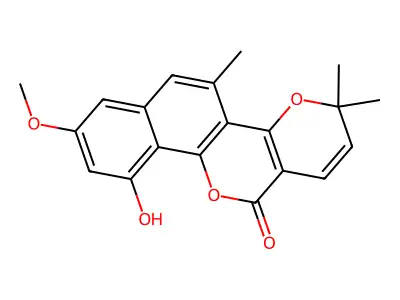 Vismiaguianin A structure