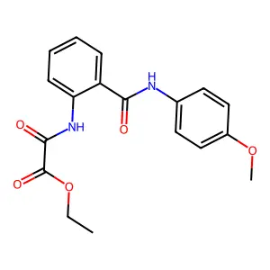 Ethyl [(2-{[(4-methoxyphenyl)amino]carbonyl}phenyl)amino](oxo)acetate structure
