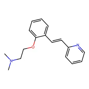 Ethanamine, N,N-dimethyl-2-[2-[2-(2-pyridinyl)ethenyl]phenoxy]- structure