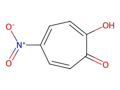 2,4,6-Cycloheptatrien-1-one, 2-hydroxy-5-nitro- structure