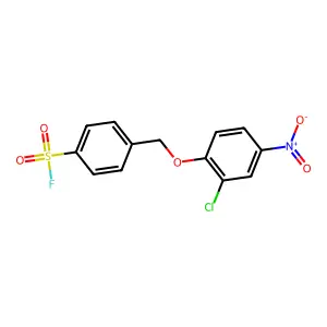 Benzenesulfonylfluoride, 4-[(2-chloro-4-nitrophenoxy)methyl]- structure