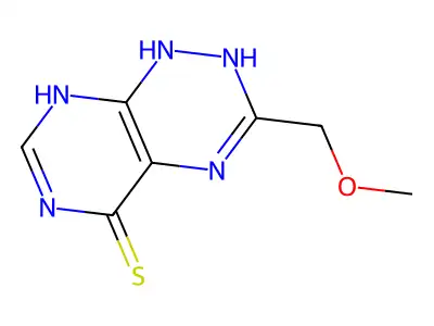 3-(methoxymethyl)-2,8-dihydro-1H-pyrimido[5,4-e][1,2,4]triazine-5-thione structure
