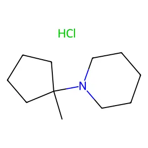 Piperidine, 1-(1-methylcyclopentyl)-, hydrochloride structure