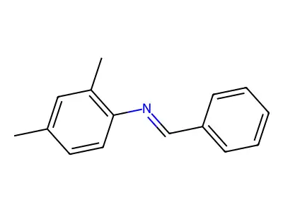 Benzenamine, 2,4-dimethyl-N-(phenylmethylene)- structure