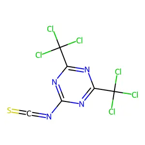 2-Isothiocyanato-4,6-bis(trichloromethyl)-1,3,5-triazine structure