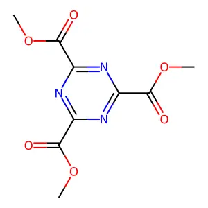 Trimethyl 1,3,5-triazine-2,4,6-tricarboxylate structure