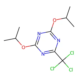 2,4-Di(propan-2-yloxy)-6-(trichloromethyl)-1,3,5-triazine structure