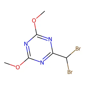 2-(Dibromomethyl)-4,6-dimethoxy-1,3,5-triazine structure