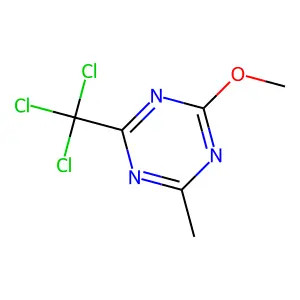 2-Methoxy-4-methyl-6-(trichloromethyl)-1,3,5-triazine structure
