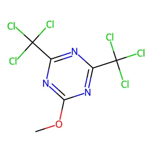 2-Methoxy-4,6-bis(trichloromethyl)-S-triazine structure