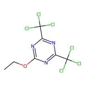 2-Ethoxy-4,6-bis(trichloromethyl)-1,3,5-triazine structure