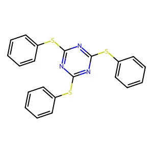 2,4,6-Tris(phenylsulfanyl)-1,3,5-triazine structure