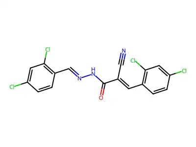 (E)-2-cyano-3-(2,4-dichlorophenyl)-N-[(E)-(2,4-dichloropheny structure