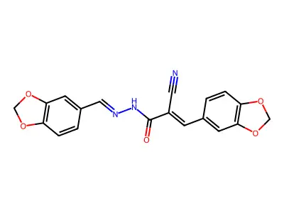 (E)-3-(1,3-benzodioxol-5-yl)-N-[(E)-1,3-benzodioxol-5-ylmeth structure