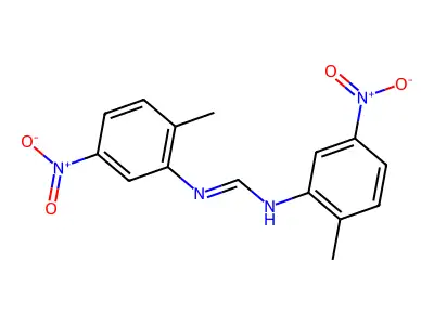 N,N'-Bis(2-methyl-5-nitrophenyl)formamidine structure