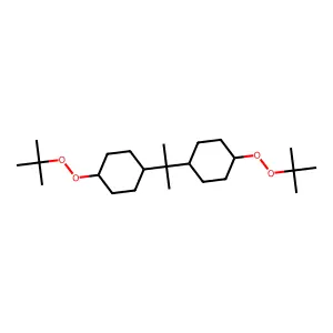 (Isopropylidenedicyclohexane-4,1-diyl)bis(tert-butyl) peroxide structure