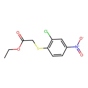 Ethyl 2-(2-chloro-4-nitrophenyl)sulfanylacetate structure