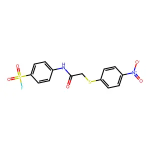 Benzenesulfonylfluoride, 4-[[2-[(4-nitrophenyl)thio]acetyl]amino]- structure