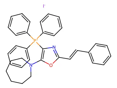 (2-Styryl-5-azepan-1-yl-1,3-oxazol-4-yl)(triphenyl)phosphonium iodide structure