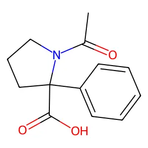 (R)-1-Acetyl-2-phenylpyrrolidine-2-carboxylic acid structure