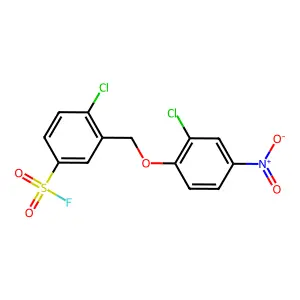 Benzenesulfonylfluoride, 4-chloro-3-[(2-chloro-4-nitrophenoxy)methyl]- structure