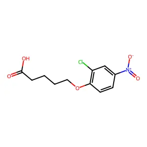 5-(2-氯-4-硝基苯氧基)戊酸 structure