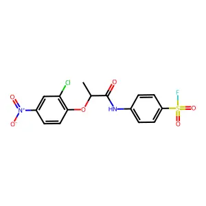 4-[2-(2-Chloro-4-nitrophenoxy)propanoylamino]benzenesulfonyl fluoride structure
