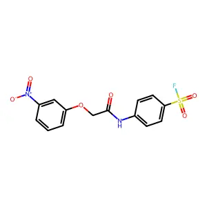 Benzenesulfonylfluoride, 4-[[2-(3-nitrophenoxy)acetyl]amino]- structure