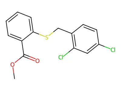 Methyl 2-[(2,4-dichlorobenzyl)sulfanyl]benzenecarboxylate structure