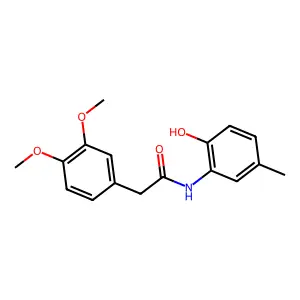 2-(3,4-dimethoxyphenyl)-N-(2-hydroxy-5-methylphenyl)acetamide structure