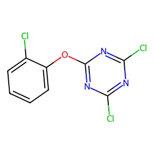 2,4-Dichloro-6-(2-chlorophenoxy)-1,3,5-triazine structure