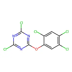 2,4-Dichloro-6-(2,4,5-trichlorophenoxy)-1,3,5-triazine structure