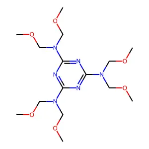 六(甲氧基甲基)蜜胺 structure