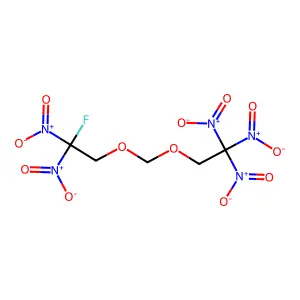 Methane, (2-fluoro-2,2-dinitroethoxy)(2,2,2-trinitroethoxy)- structure