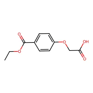 [4-(Ethoxycarbonyl)phenoxy]acetic acid structure