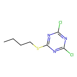s-Triazine, 2-butylthio-4,6-dichloro- structure