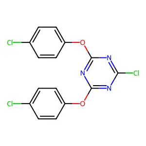 2-Chloro-4,6-bis(4-chlorophenoxy)-1,3,5-triazine structure