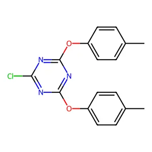 2-Chloro-4,6-bis(4-methylphenoxy)-1,3,5-triazine structure