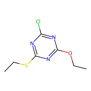 2-Chloro-4-ethoxy-6-ethylsulfanyl-1,3,5-triazine structure