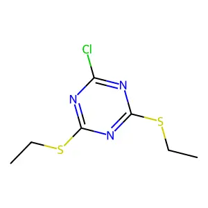 2-Chloro-4,6-bis(ethylsulfanyl)-1,3,5-triazine structure