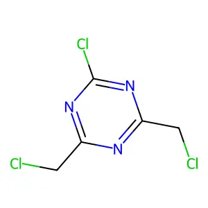 2-Chloro-4,6-bis(chloromethyl)-1,3,5-triazine structure