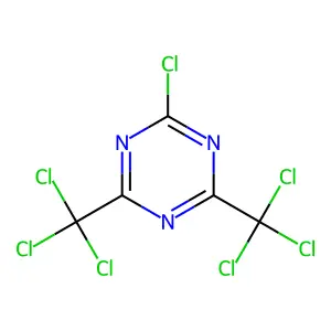 2-Chloro-4,6-bis(trichloromethyl)-1,3,5-triazine structure