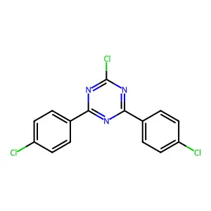 2-Chloro-4,6-bis(4-chlorophenyl)-1,3,5-triazine structure