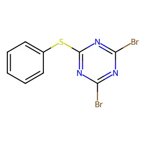 2,4-Dibromo-6-phenylsulfanyl-1,3,5-triazine structure