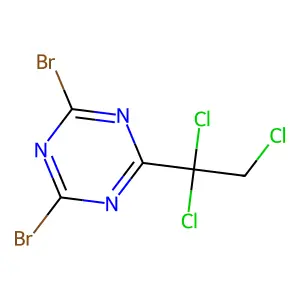 2,4-Dibromo-6-(1,1,2-trichloroethyl)-1,3,5-triazine structure