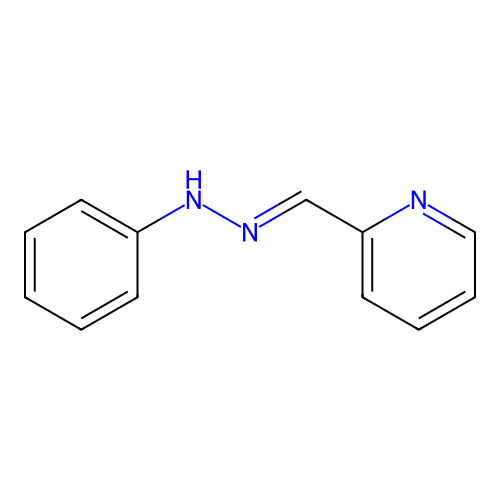 N-[(E)-2-pyridylmethyleneamino]aniline structure