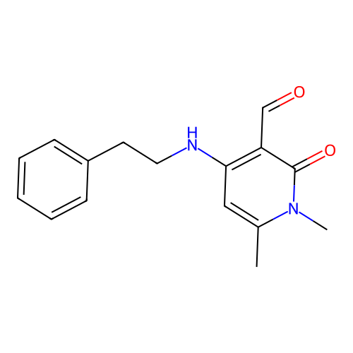 1,6-Dimethyl-2-oxo-4-[(2-phenylethyl)amino]-1,2-dihydropyridine-3-carbaldehyde structure
