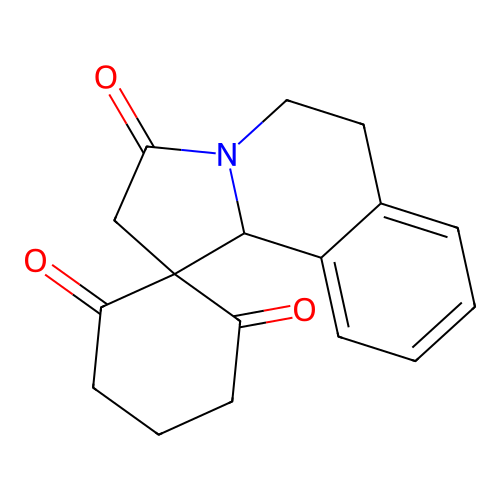 spiro[2,5,6,10b-tetrahydropyrrolo[2,1-a]isoquinoline-1,2'-cyclohexane]-1',3,3'-trione structure