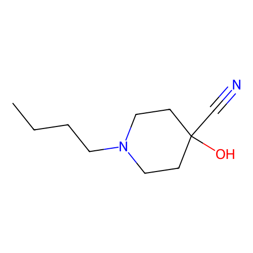 1-Butyl-4-hydroxypiperidine-4-carbonitrile structure