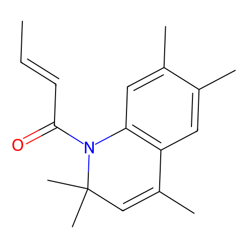 (E)-1-(2,2,4,6,7-pentamethylquinolin-1(2H)-yl)but-2-en-1-one structure